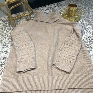 Calvin Klein Beige High Neck Sweater